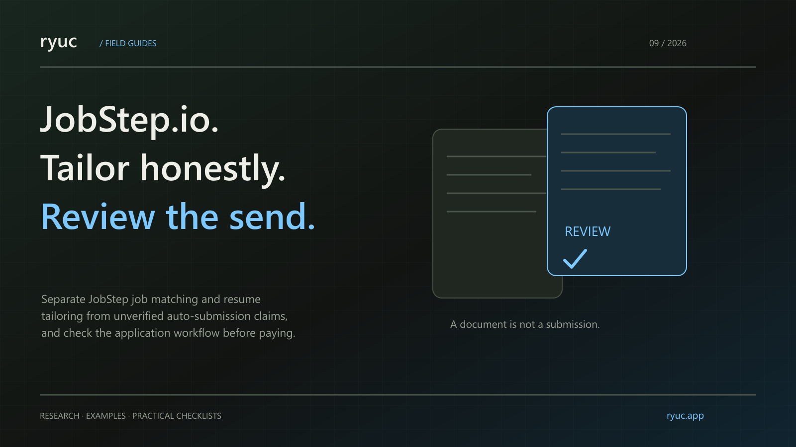Original editorial illustration for JobStep.io Auto Apply: What the Current Site Establishes